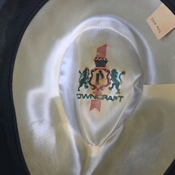 Vintage Tweed Wool Towncraft Fedora Hat Gray Size Small 6 3/4 - 6 7/8 - Picture 7 of 13